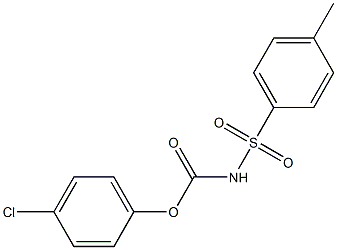 N-(4-Methylphenylsulfonyl)carbamic acid 4-chlorophenyl ester 结构式