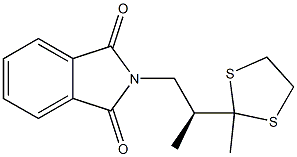 (-)-N-[(S)-2-(2-Methyl-1,3-dithiolane-2-yl)propyl]phthalimide 结构式