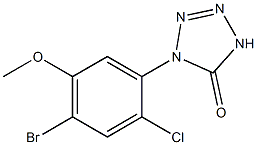 1-(2-Chloro-4-bromo-5-methoxyphenyl)-1H-tetrazol-5(4H)-one 结构式