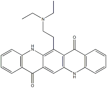 6-[2-(Diethylamino)ethyl]-5,12-dihydroquino[2,3-b]acridine-7,14-dione 结构式