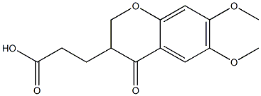 6,7-Dimethoxy-3,4-dihydro-4-oxo-2H-1-benzopyran-3-propionic acid 结构式