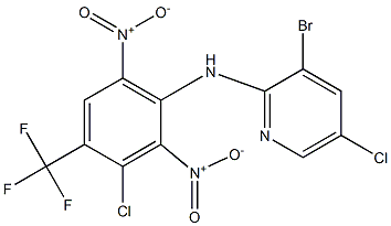 3-Bromo-5-chloro-N-(3-chloro-4-trifluoromethyl-2,6-dinitrophenyl)pyridin-2-amine 结构式