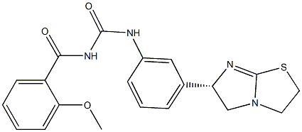 1-(2-Methoxybenzoyl)-3-[3-[[(6S)-2,3,5,6-tetrahydroimidazo[2,1-b]thiazol]-6-yl]phenyl]urea 结构式