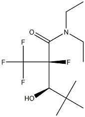 (2R,3R)-N,N-Diethyl-2-fluoro-2-trifluoromethyl-3-hydroxy-4,4-dimethylpentanamide 结构式
