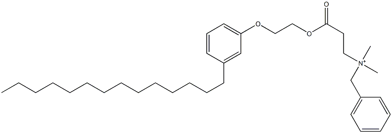 N,N-Dimethyl-N-benzyl-N-[2-[[2-(3-tetradecylphenyloxy)ethyl]oxycarbonyl]ethyl]aminium 结构式