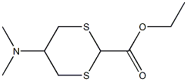 5-(Dimethylamino)-1,3-dithiane-2-carboxylic acid ethyl ester 结构式