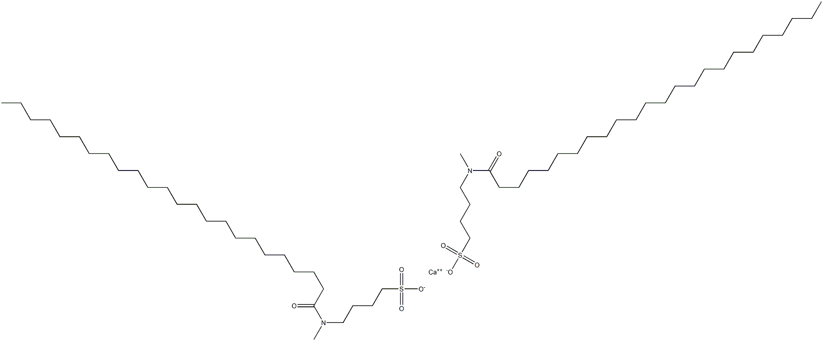 Bis[4-[N-(1-oxotetracosyl)-N-methylamino]-1-butanesulfonic acid]calcium salt 结构式