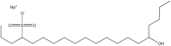 16-Hydroxyicosane-4-sulfonic acid sodium salt 结构式