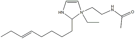 1-[2-(Acetylamino)ethyl]-1-ethyl-2-(5-octenyl)-4-imidazoline-1-ium 结构式