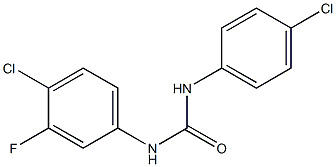 N-(4-Chloro-3-fluorophenyl)-N'-(4-chlorophenyl)urea 结构式