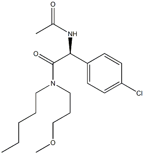 N-[(S)-1-(4-Chlorophenyl)-2-[(3-methoxypropyl)pentylamino]-2-oxoethyl]acetamide 结构式