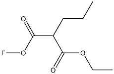 Hypofluorous acid 2-ethoxycarbonylpentanoyl ester 结构式