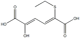 2-Ethylthio-5-hydroxy-2,4-hexadienedioic acid 结构式