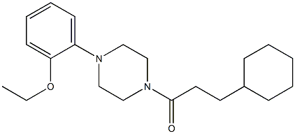 1-(2-Ethoxyphenyl)-4-(3-cyclohexylpropionyl)piperazine 结构式