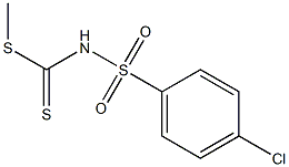 N-(4-Chlorophenylsulfonyl)dithiocarbamic acid methyl ester 结构式