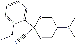 5-(Dimethylamino)-2-[2-methoxyphenyl]-1,3-dithiane-2-carbonitrile 结构式