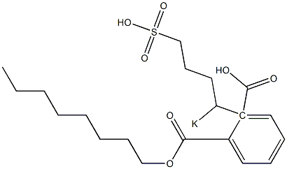 Phthalic acid 1-octyl 2-(1-potassiosulfobutyl) ester 结构式