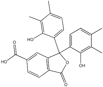 1,3-Dihydro-1,1-bis(2-hydroxy-3,4-dimethylphenyl)-3-oxoisobenzofuran-6-carboxylic acid 结构式