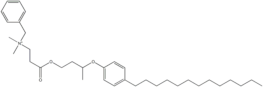 N,N-Dimethyl-N-benzyl-N-[2-[[3-(4-tridecylphenyloxy)butyl]oxycarbonyl]ethyl]aminium 结构式