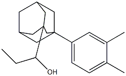 1-(3,4-Dimethylphenyl)-3-(1-hydroxypropyl)adamantane 结构式