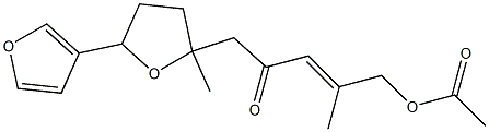 5-Acetoxy-4-methyl-1-(2,3,4,5-tetrahydro-5-methyl[2,3'-bifuran]-5-yl)-3-penten-2-one 结构式