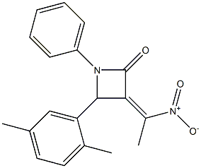 1-Phenyl-3-(1-nitroethylidene)-4-(2,5-dimethylphenyl)azetidin-2-one 结构式
