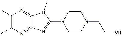 4-[1,5,6-Trimethyl-1H-imidazo[4,5-b]pyrazin-2-yl]-1-piperazineethanol 结构式