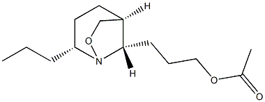 Acetic acid 3-[(2R,5S,8S)-2-propyl-1-aza-7-oxabicyclo[3.2.1]octan-8-yl]propyl ester 结构式