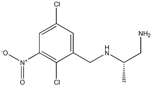 (2S)-2-[(3-Nitro-2,5-dichlorobenzyl)amino]propan-1-amine 结构式