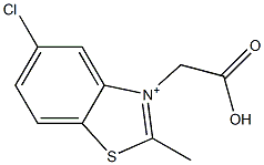 3-Carboxymethyl-5-chloro-2-methylbenzothiazole-3-ium 结构式