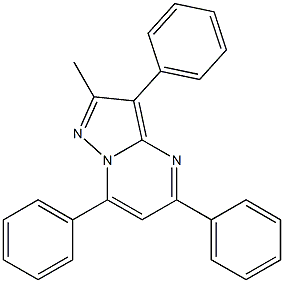 2-Methyl-3-phenyl-5,7-diphenylpyrazolo[1,5-a]pyrimidine 结构式