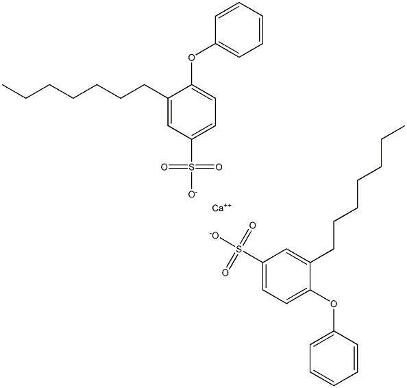 Bis(3-heptyl-4-phenoxybenzenesulfonic acid)calcium salt 结构式