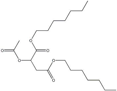 2-Acetyloxybutanedioic acid diheptyl ester 结构式