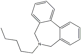 6-Pentyl-6,7-dihydro-5H-dibenz[c,e]azepine 结构式