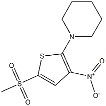 2-Piperidino-3-nitro-5-methylsulfonylthiophene 结构式