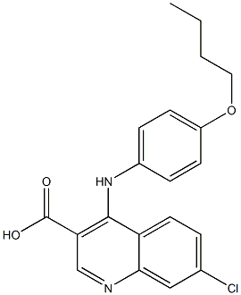 4-[[4-Butoxyphenyl]amino]-7-chloroquinoline-3-carboxylic acid 结构式