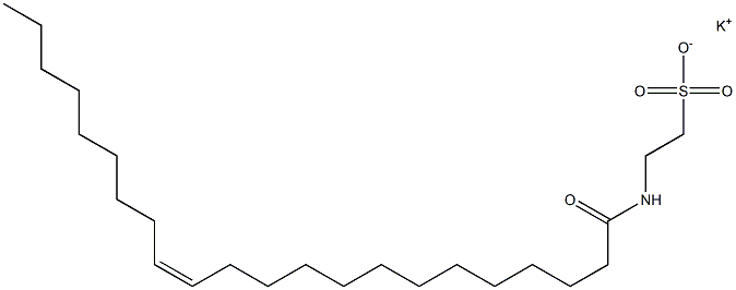 N-[(Z)-1-Oxo-13-docosene-1-yl]taurine potassium salt 结构式