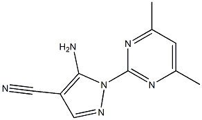 1-(4,6-Dimethylpyrimidin-2-yl)-5-amino-1H-pyrazole-4-carbonitrile 结构式