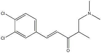 5-(Dimethylamino)-1-(4-chloro-3-chlorophenyl)-4-methyl-1-penten-3-one 结构式