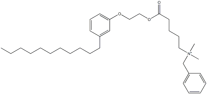 N,N-Dimethyl-N-benzyl-N-[4-[[2-(3-undecylphenyloxy)ethyl]oxycarbonyl]butyl]aminium 结构式