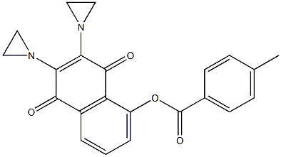 2,3-Bis(1-aziridinyl)-5-(4-methylbenzoyloxy)-1,4-naphthoquinone 结构式