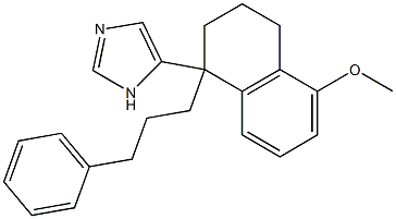 1-(3-Phenylpropyl)-5-methoxy-1-(1H-imidazol-5-yl)-1,2,3,4-tetrahydronaphthalene 结构式
