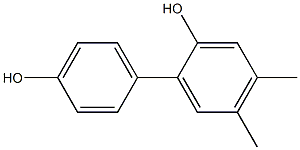 4,5-Dimethyl-1,1'-biphenyl-2,4'-diol 结构式
