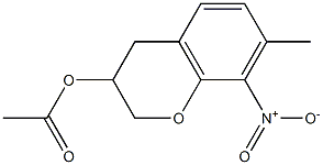 Acetic acid 7-methyl-8-nitrochroman-3-yl ester 结构式