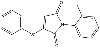 3-Phenylthio-1-(2-methylphenyl)-1H-pyrrole-2,5-dione 结构式