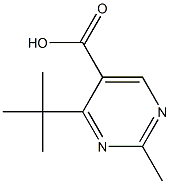 2-Methyl-4-tert-butylpyrimidine-5-carboxylic acid 结构式