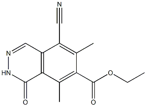 1,2-Dihydro-1-oxo-5-cyano-6,8-dimethylphthalazine-7-carboxylic acid ethyl ester 结构式