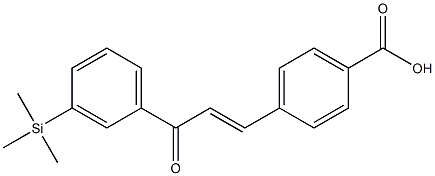 4-[(E)-3-(3-Trimethylsilylphenyl)-3-oxo-1-propenyl]benzoic acid 结构式