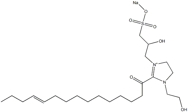1-(2-Hydroxyethyl)-3-[2-hydroxy-3-(sodiooxysulfonyl)propyl]-2-(11-pentadecenoyl)-2-imidazoline-3-ium 结构式