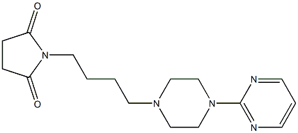 1-[4-[4-(2-Pyrimidinyl)piperazino]butyl]pyrrolidine-2,5-dione 结构式